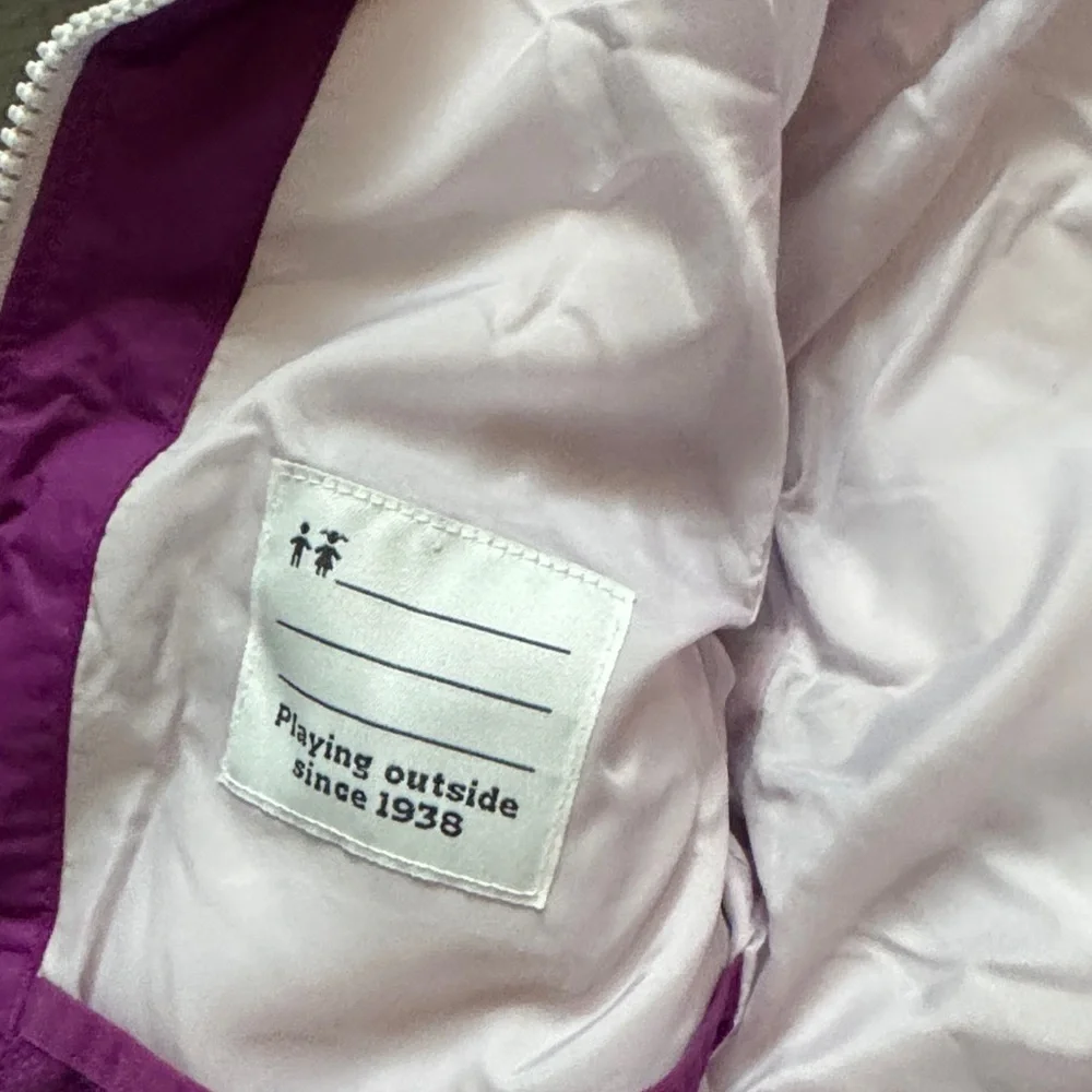 Girls Columbia Arctic Blast Purple Hooded Puffer Jacket size XS 6/6x